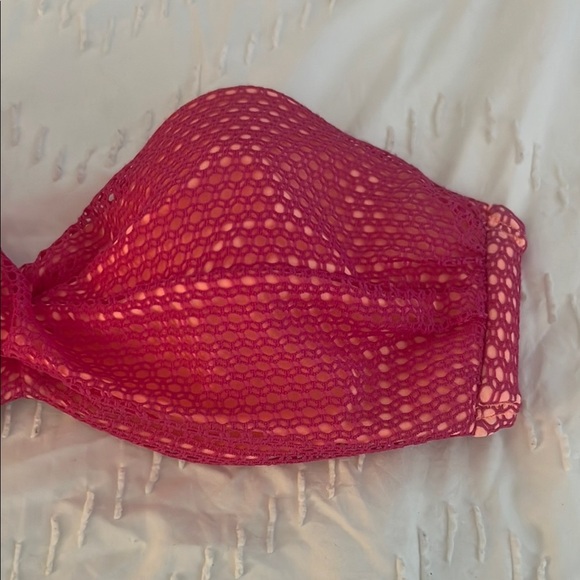 Pink Strapless Bandeau Swim Top - Picture 2 of 7